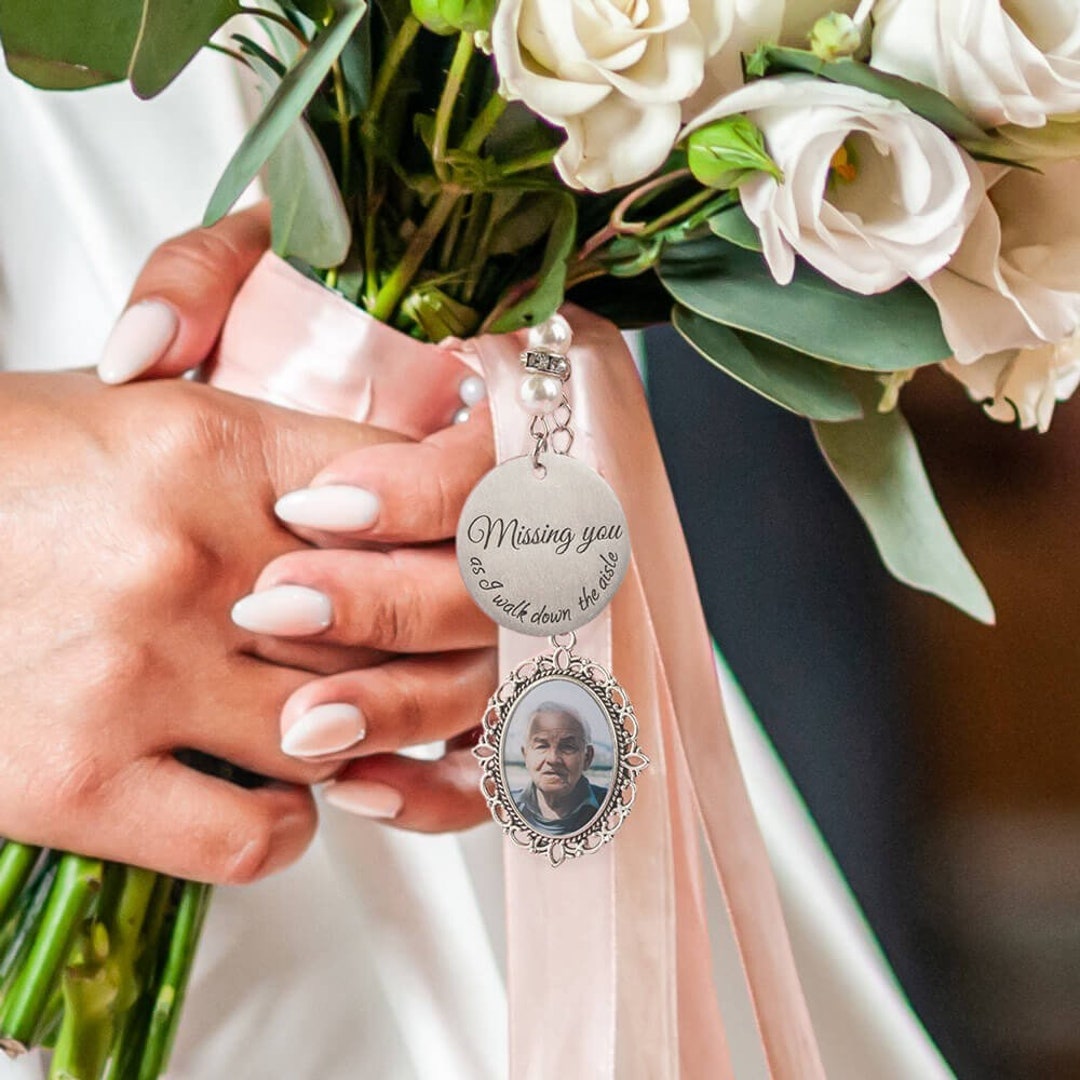Wedding Bouquet Charm Memorial Bouquet Photo Charm Custom Etsy