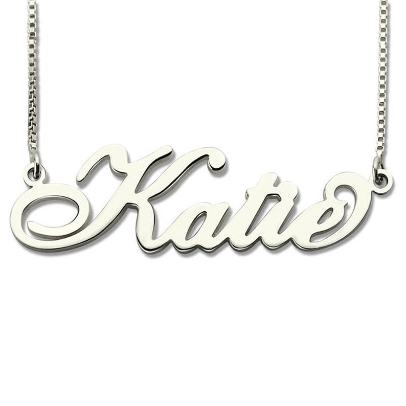 Personalized Name Necklace Minimalist Name Necklace Custom Etsy