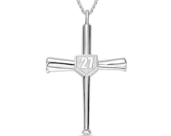 Baseball Cross Necklace - Etsy