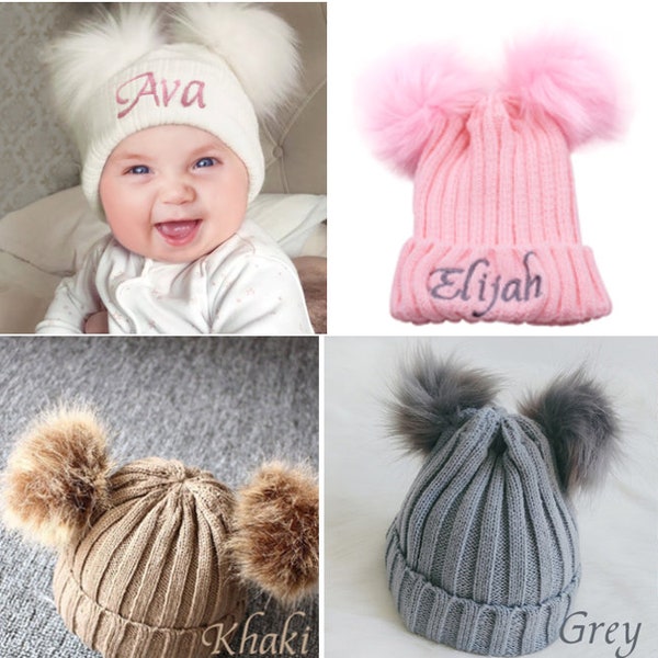 Baby Pom Pom Hat Etsy