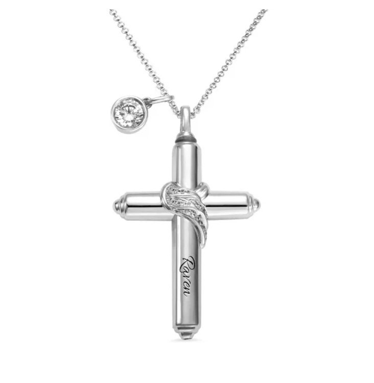 Mens cross urn necklace Clearance