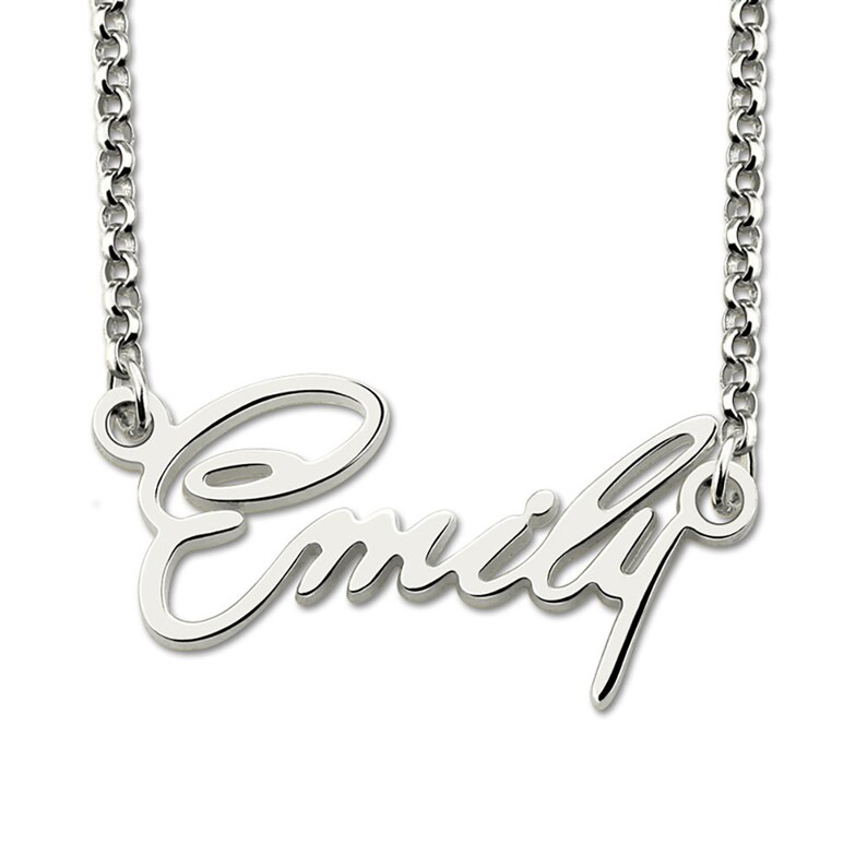 Personalized Name Necklace Minimalist Name Necklace Custom Etsy