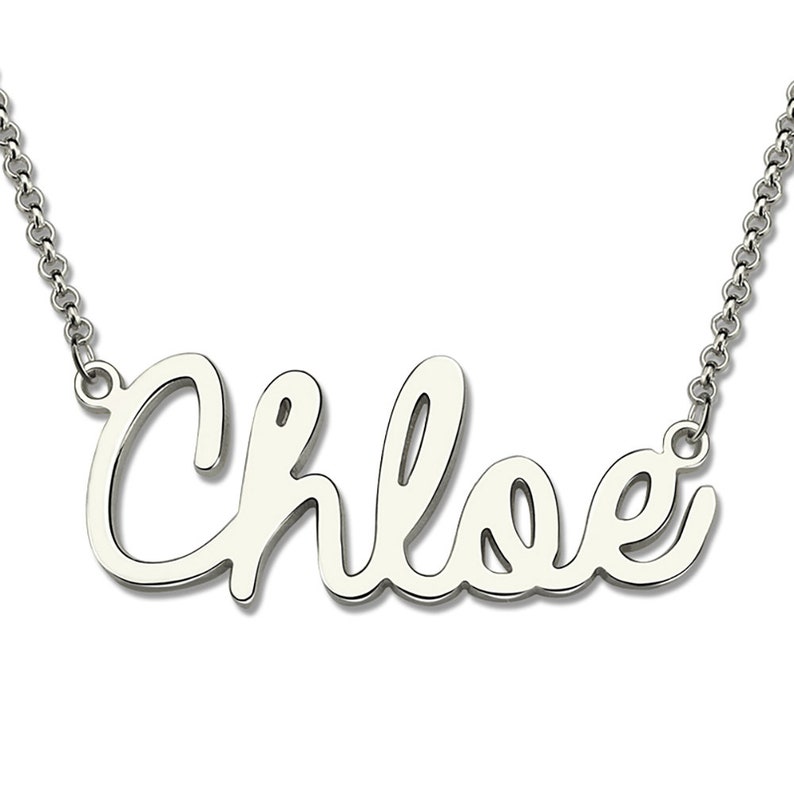 Personalized Name Necklace Minimalist Name Necklace Custom Etsy