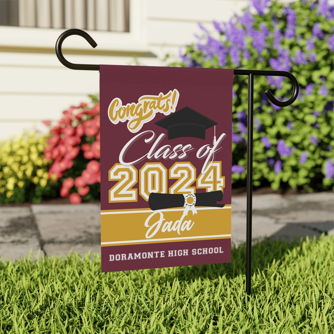 Lockview High School Grad Sign Custom Graduation Yard Flag, High School Graduation Sign, College ...