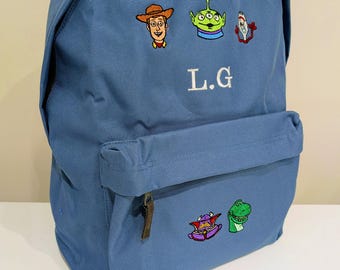 Toy Story custom backpack embroidered personalised school/nursery, travel holiday large medium bag