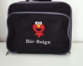 Personalized Elmo Lunch Bag, Embroidered Sesame Street Thermal Bag
