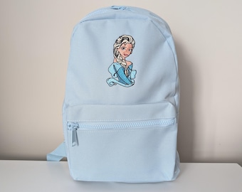 Princess personalised backpack embroidered  school/nursery, travel holiday girls large medium bag