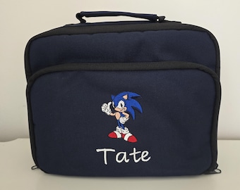 Personalized Sonic the Hedgehog Embroidered Lunch Bag, Thermal Lined