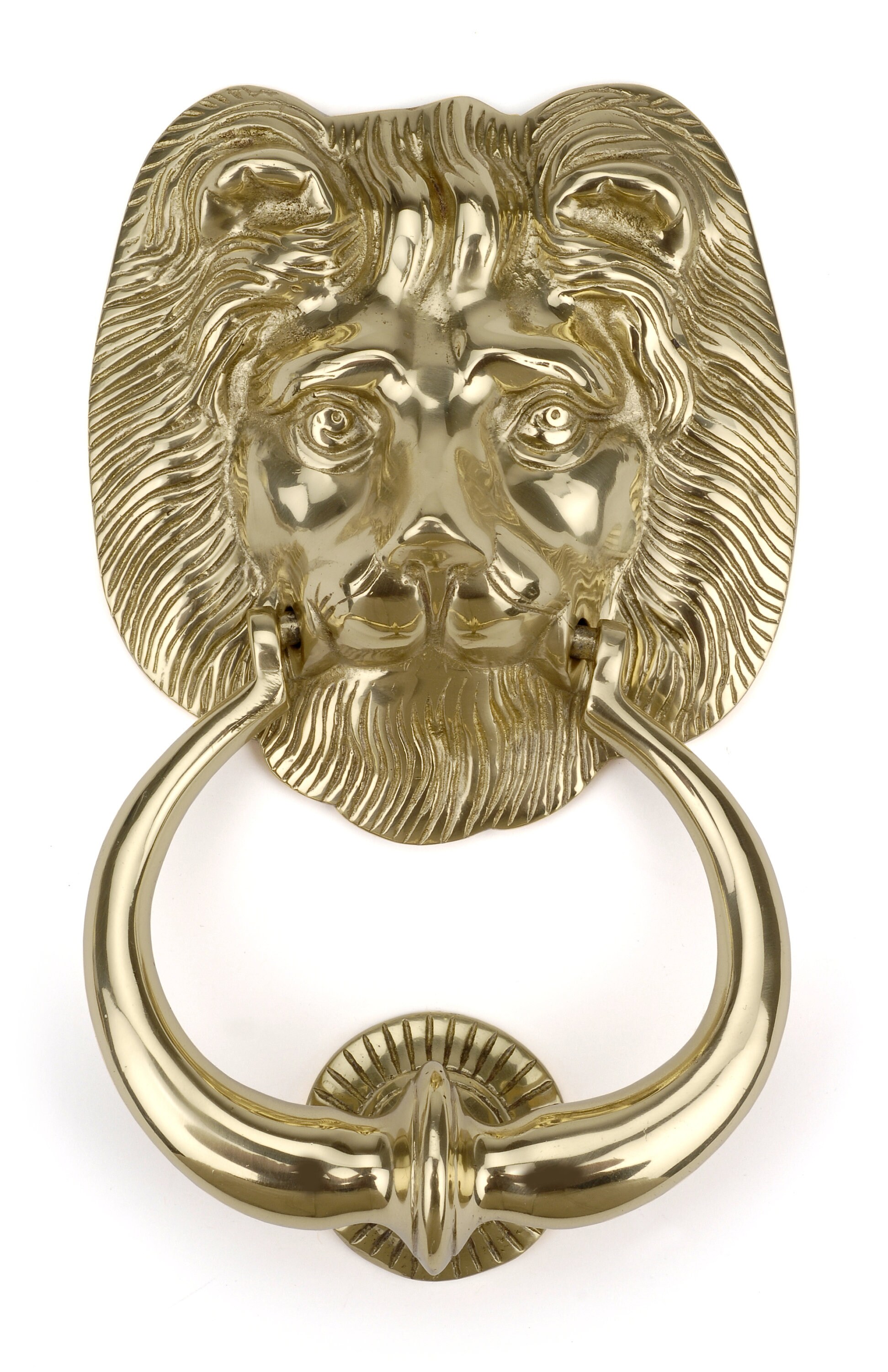 Solid Brass Lion Head Door Knocker Etsy