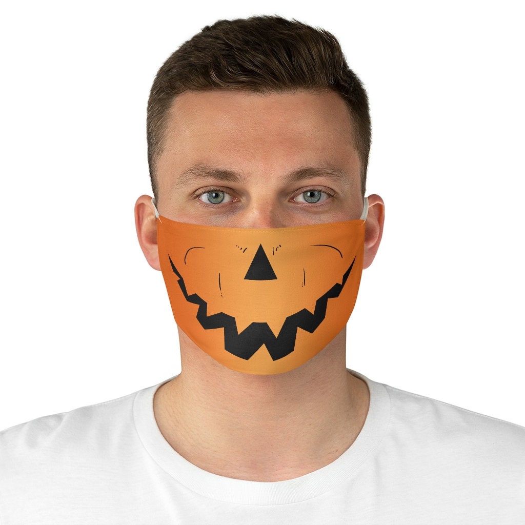Spooky Halloween Smile Face Mask Kids Face Covering Elastic Etsy