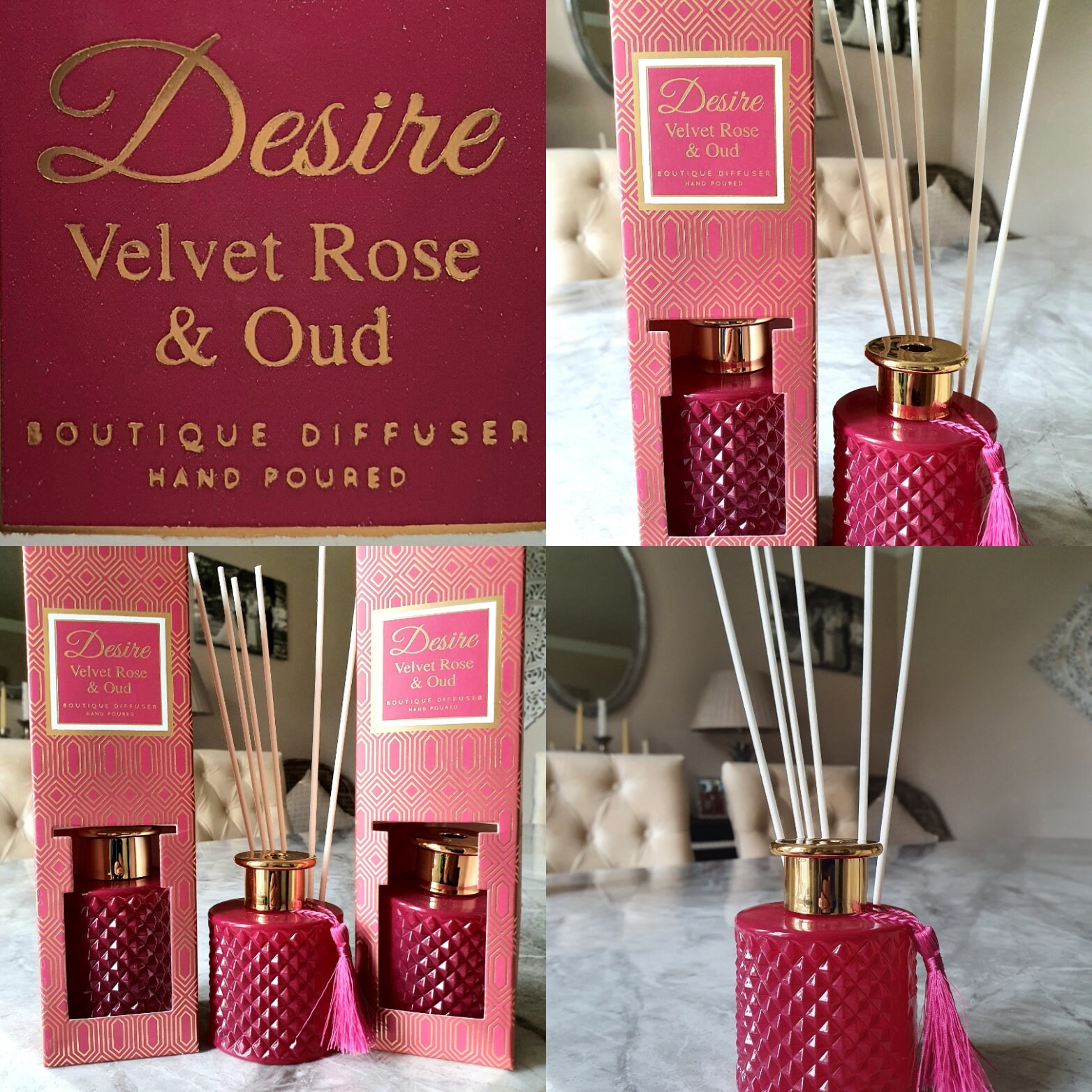 Desire Velvet Rose & Oud Boutique Hand Poured Diffuser 100ml Etsy