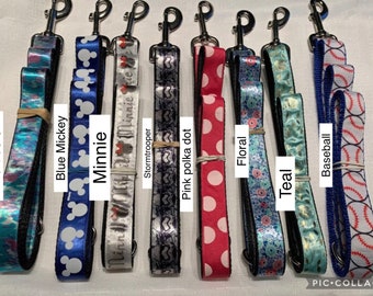 6ft Dog Leashes - Disney / Starwars / Pink / Blue / Baseball / Dog Collar / Mickey and Minnie