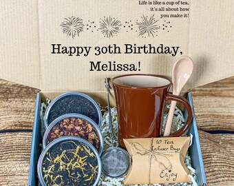 30th Birthday Gift Box, Organic Tea Gift Box, Organic Tea Set for 30th Birthday, Birthday Gift Box with Tea, Organic Fruit Tea, Birthday Box