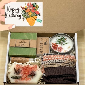 Self Care Gift Box , Birthday Gift Basket, Happy Birthday Gift Box, Best Friend Gift, Hygge Gift Box, Cozy Gift for Women, Pamper Gifts
