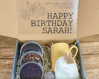 Organic Tea Gift Box, Fruit Black Tea Set, Organic Tea Set,  Birthday Tea Gift, Tea Lover Gift, Anniversary Gift, Tea Gift Box for Her