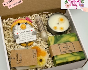 Spring Gift Box, Mothers Gift Basket, Mother's Day Gift Set, Gift Box for Grandma, Birthday Gift Set, Daughter to Mom, Mom Self Care Gift