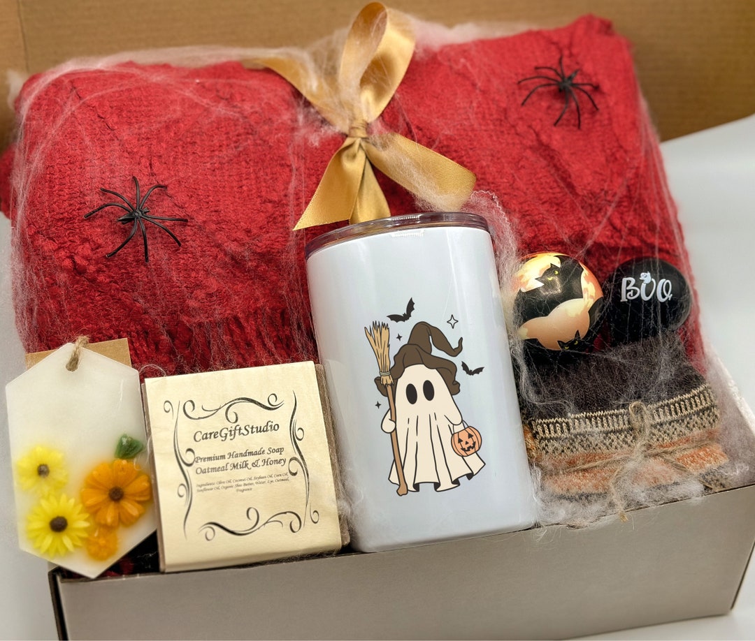 Boo Basket, Hygge Pumpkin Fall Gift Box, Spooky Season Gift, Cozy Fall