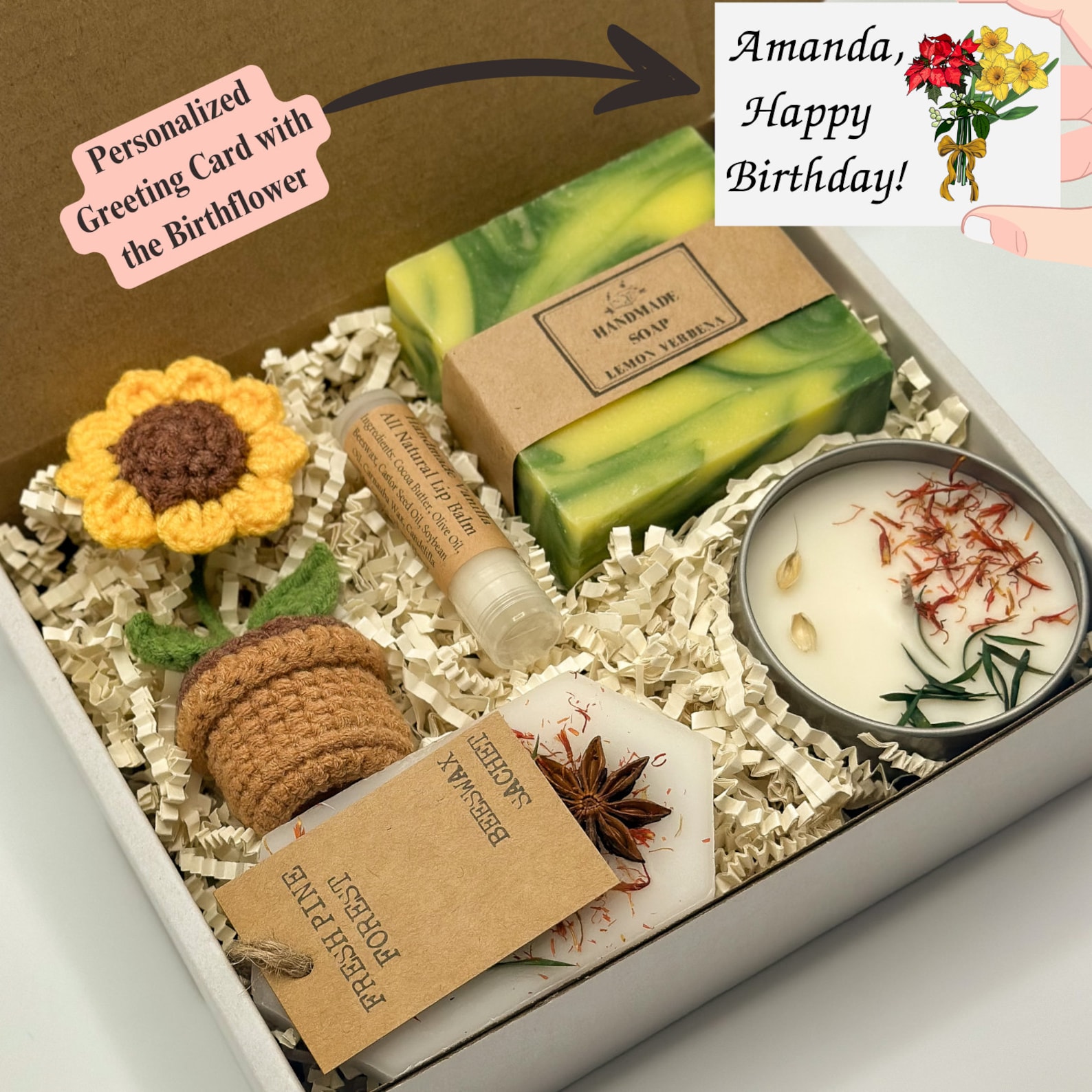 Personalized birthday box, sustainable gift under $50