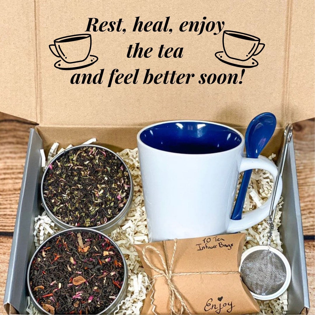 Feel Better Tea Gift Box, Thinking of You Gift Set, Tea Gift for the