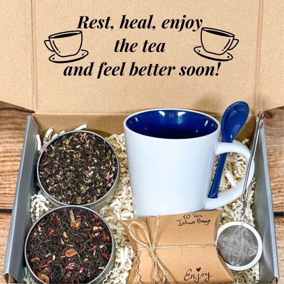 Feel Better Tea Gift Box Thinking of You Gift Set Tea Gift Etsy