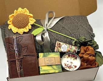 Thinking of You Gift Box, Sympathy Gift Box, Care Package For Her, Sending Love and Hugs, Hygge Gift Box With Blanket, Bereavement Gift Box