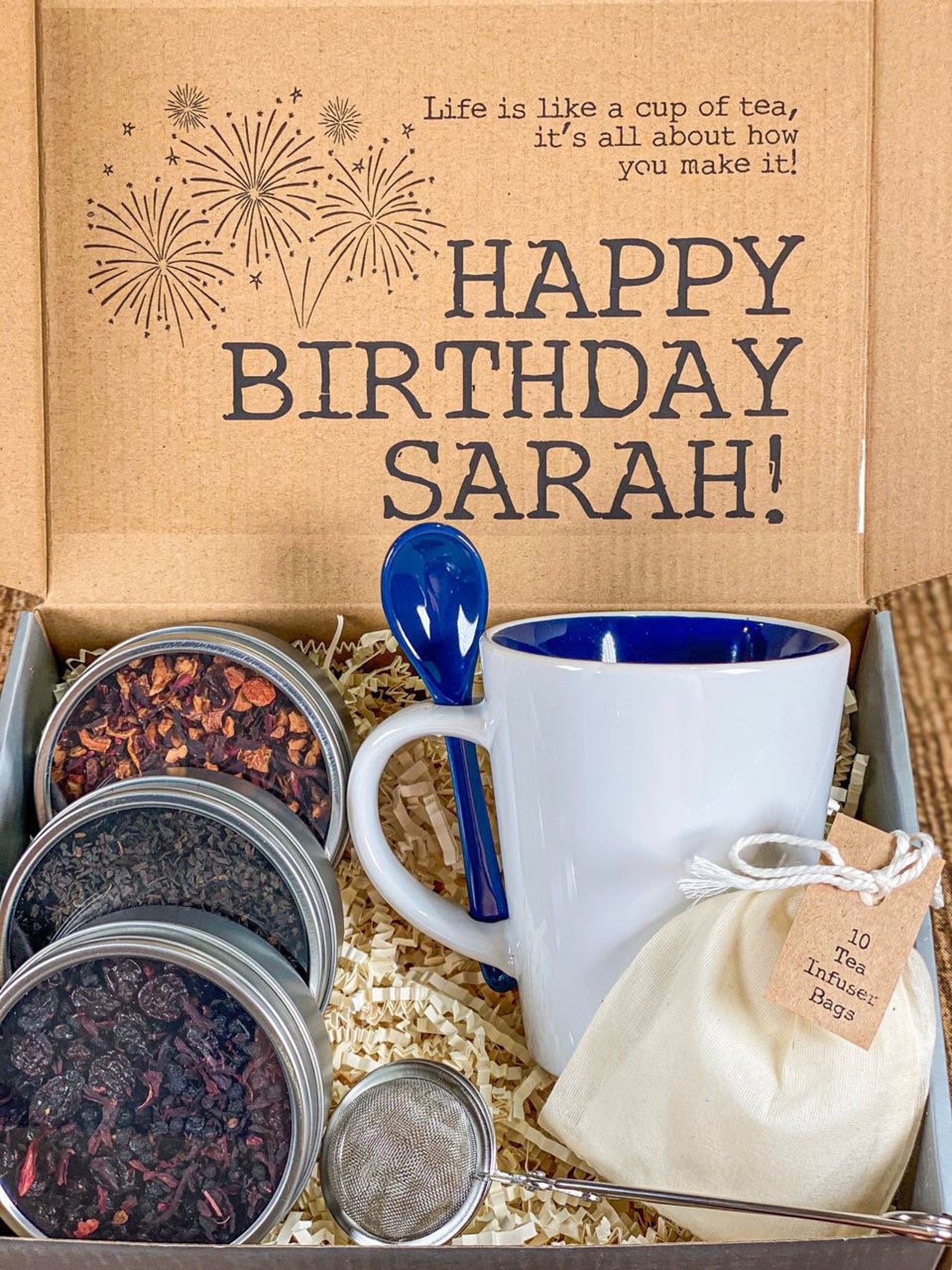 Organic Tea Gift Set With Fruit Tea Organic Tea Gift Box Tea Etsy