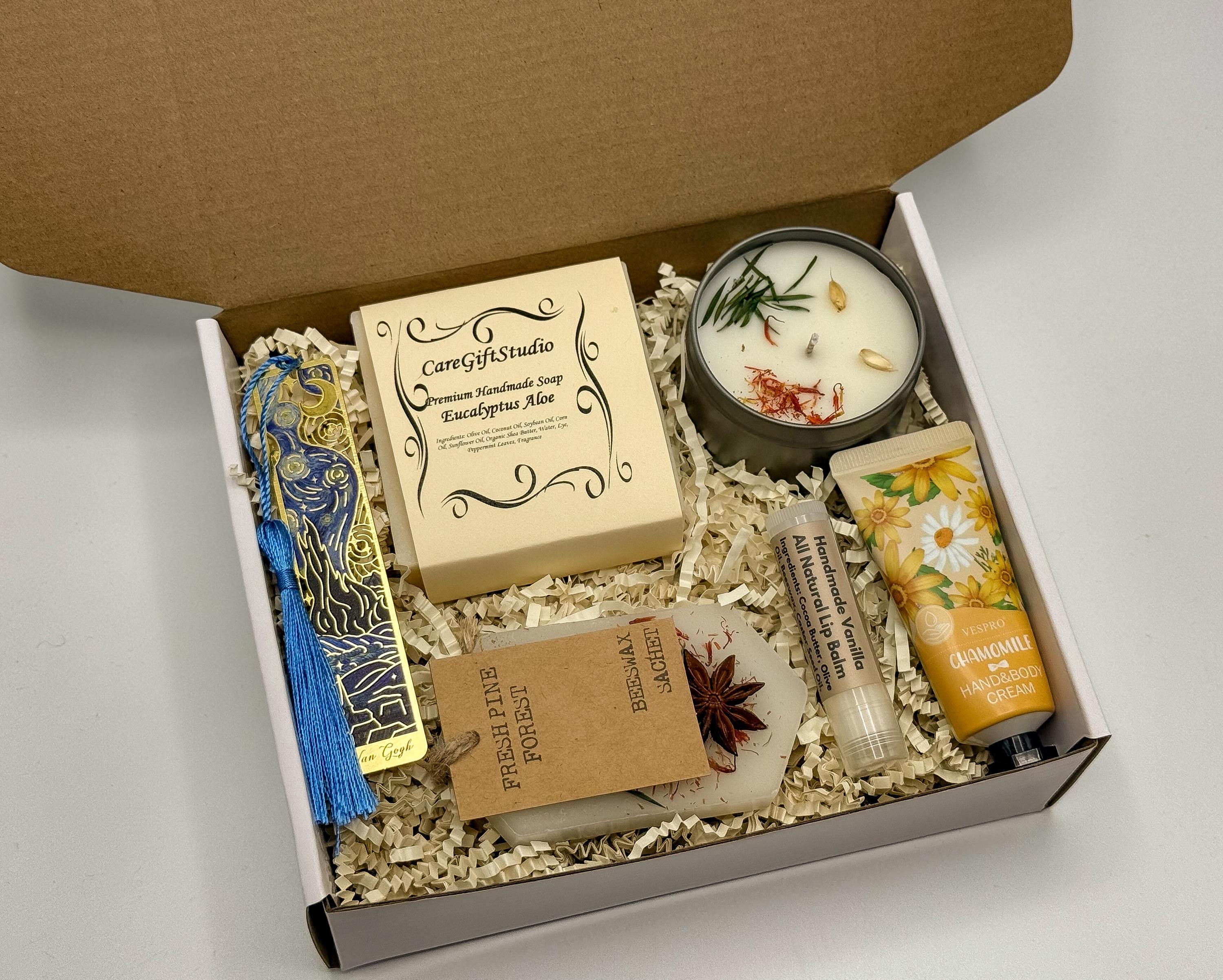 Gift Box for Book Lover, Tea Gift Set with Bookmark, Relax Tea Gift Box, Tea Gift For Her, Long Distance Gift, Sending Hugs, Thinking of You