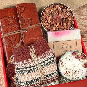 Warm and Cozy Hygge Self Care Gift Box, Hygge Gift for Her, Care Package for Her, Christmas Gift Basket, Gift Box for Women, Self Care Box image 1