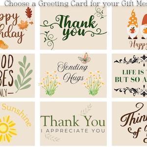 May include: A collection of nine rectangular greeting cards featuring various designs and text including Happy Birthday, Thank you, Happy fall with gnomes, Good Vibes Only, Sending Hugs with a butterfly, Life is tough but so are you, Sending Sunshine, Thank You I Appreciate You, and Thinking of You.