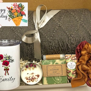 Birth Flower Birthday Gift Box, Birthday Basket, Birthday Present, Gift For Best Friend, Bday Flower, Bridesmaid Proposal Box, Birthflower