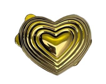 Gold heart shape pillbox