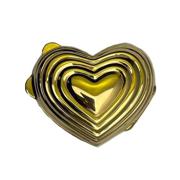 Gold heart shape pillbox