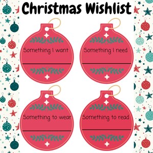 Weihnachtswunschliste Printable-Urlaub Geschenkideen für Kinder, Jugendliche & Erwachsene- Wichtel Fragebogen Sofort PDF-Download 1 Datei 3 Designs