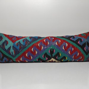 12x36 Turkish Kilim Lumbar,Bohemian Kilim Pillow,Kilim Cushion,Sofa Pillow,Boho Pillow,12x36 Turkish Decorative Pillow,UK,US,CANADA,UM406