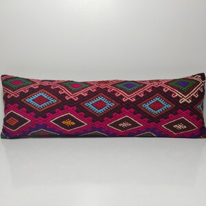 12x36 Turkish Kilim Lumbar,Bohemian Kilim Pillow,Kilim Cushion,Sofa Pillow,Boho Pillow,12x36 Turkish Decorative Pillow,UK,US,CANADA,UM521