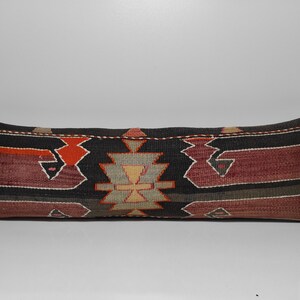 12x36 Turkish Kilim Lumbar,Bohemian Kilim Pillow,Kilim Cushion,Sofa Pillow,Boho Pillow,12x36 Turkish Decorative Pillow,UK,US,CANADA,UM049