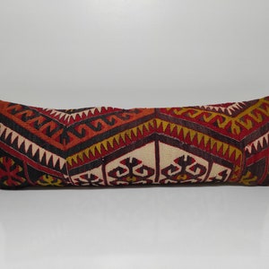 12x36 Turkish Kilim Lumbar,Bohemian Kilim Pillow,Kilim Cushion,Sofa Pillow,Boho Pillow,12x36 Turkish Decorative Pillow,UK,US,CANADA,UM178