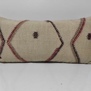 12x24 Kilim Pillows,Kilim Lumbar,Throw Pillow,Bohemian Pillow,Ethnic Pillow,Cushion Cover,Turkish Kilim Pillows,Morocco Lumbar,USA,KM125