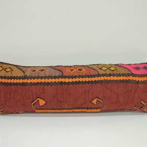 12x36 Decorative Kilim Pillow,Throw Pillow,Bohemian, Kilim Pillow,Turkish Kilim Pillow,Cushion Cover,12x36 Kilim Lumbar,Pillow Covers, UM623