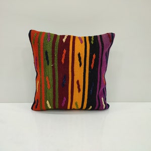 handmade pillow, 16x16, farm house pillow, kilim pillows, pillow kilim, throw pillow cover,  pillow case, kilim tribal pillow, AD641