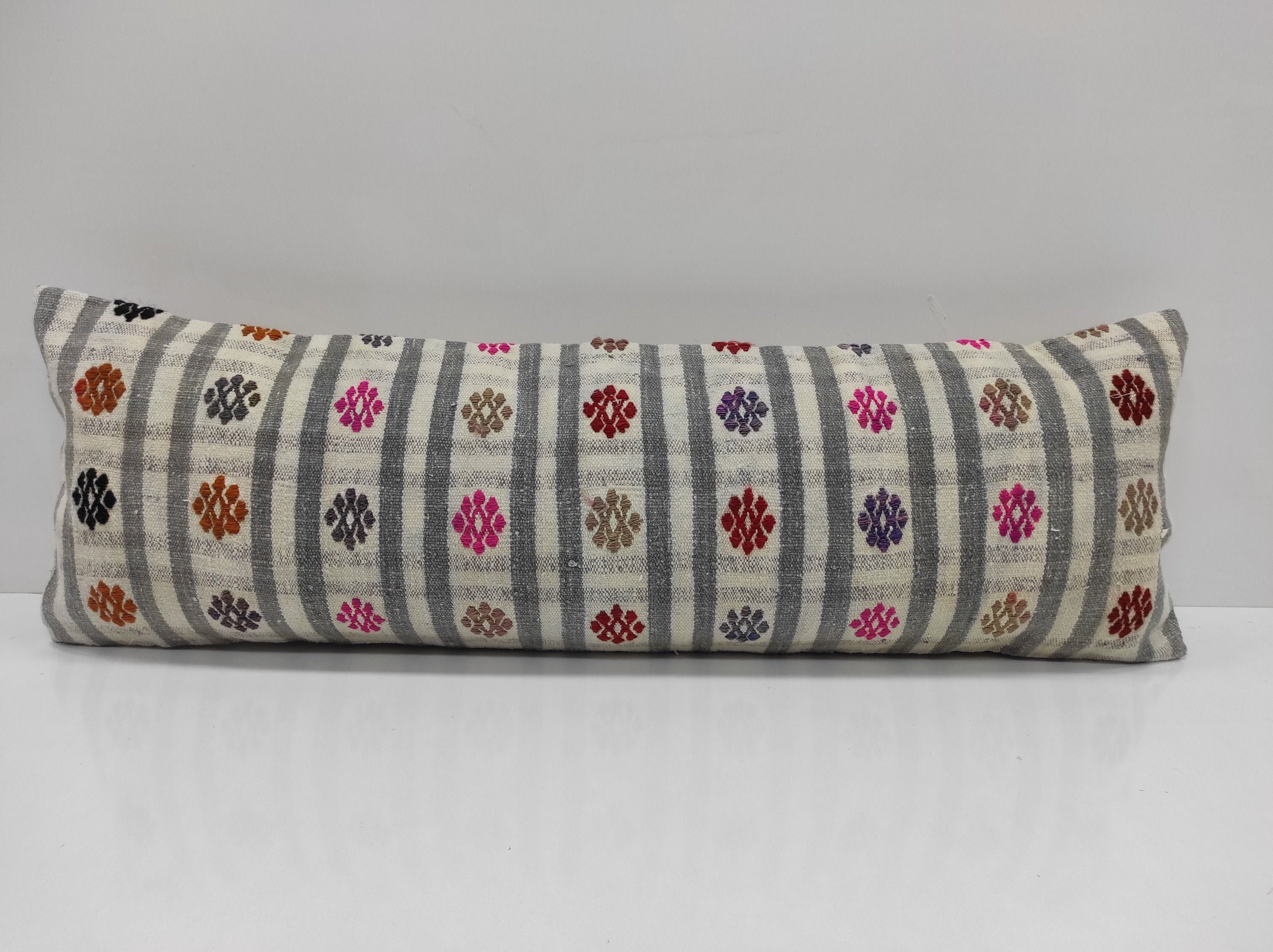 12x36 natural kilim lumbar, almohada boho, muebles de hogar, muebles de patio, almohada étnica, almohada, almohada exterior, almohada de interior, US,