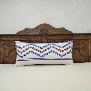 16x36 Cushion Pillow, Kilim Pillow, Hemp Pillow, Turkish Kilim Pillow, Boho Decor Pillow, , Lumbar Pillow, Cushion Cover Pillow, GL004