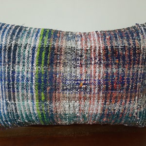 Multicolored Lumbar Pillow Cover, 16x24 Long Lumbar, Colorful Boho Pillow, Boho Fringe Pillow, Bohemian Lumbar Pillow Cover, 4-6 027