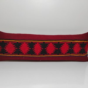 12x36 Turkish Kilim Lumbar,Bohemian Kilim Pillow,Kilim Cushion,Sofa Pillow,Boho Pillow,12x36 Turkish Decorative Pillow,UK,US,CANADA,UM147