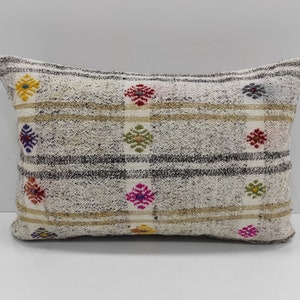 16x24 Bohemian Pillow, Decorative Kilim Pillow, Cushion Cover, Throw Pillow, 16x24 Bohemian Kilim Pillow, Turkish Kilim Pillow, UK, 4-6  188