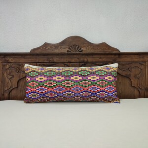16x36 Big Size Kilim Lumbar Pillow ,Turkish Kilim Pillow Cover,  Long Pillow cushion, Kilim Pillow Cover, Decorative Big Kilim Pillow, GL005