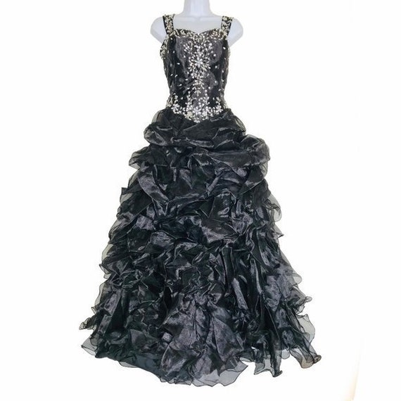 Handmade Gown Quinceanera Ruffle Princess Ball Gow