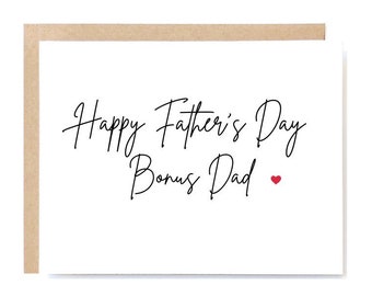 Funny Father's Day Card for Stepdad: Bonus Dad Card