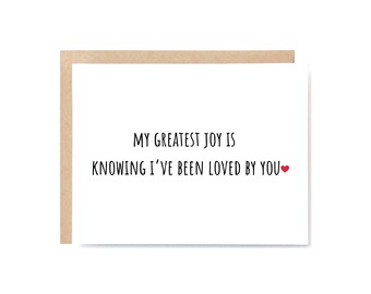Dog Lover Greeting Card – Greatest Joy Being Loved By You Saying