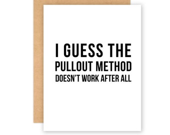 Funny Pregnancy Card: Sarcastic Baby Shower Greeting